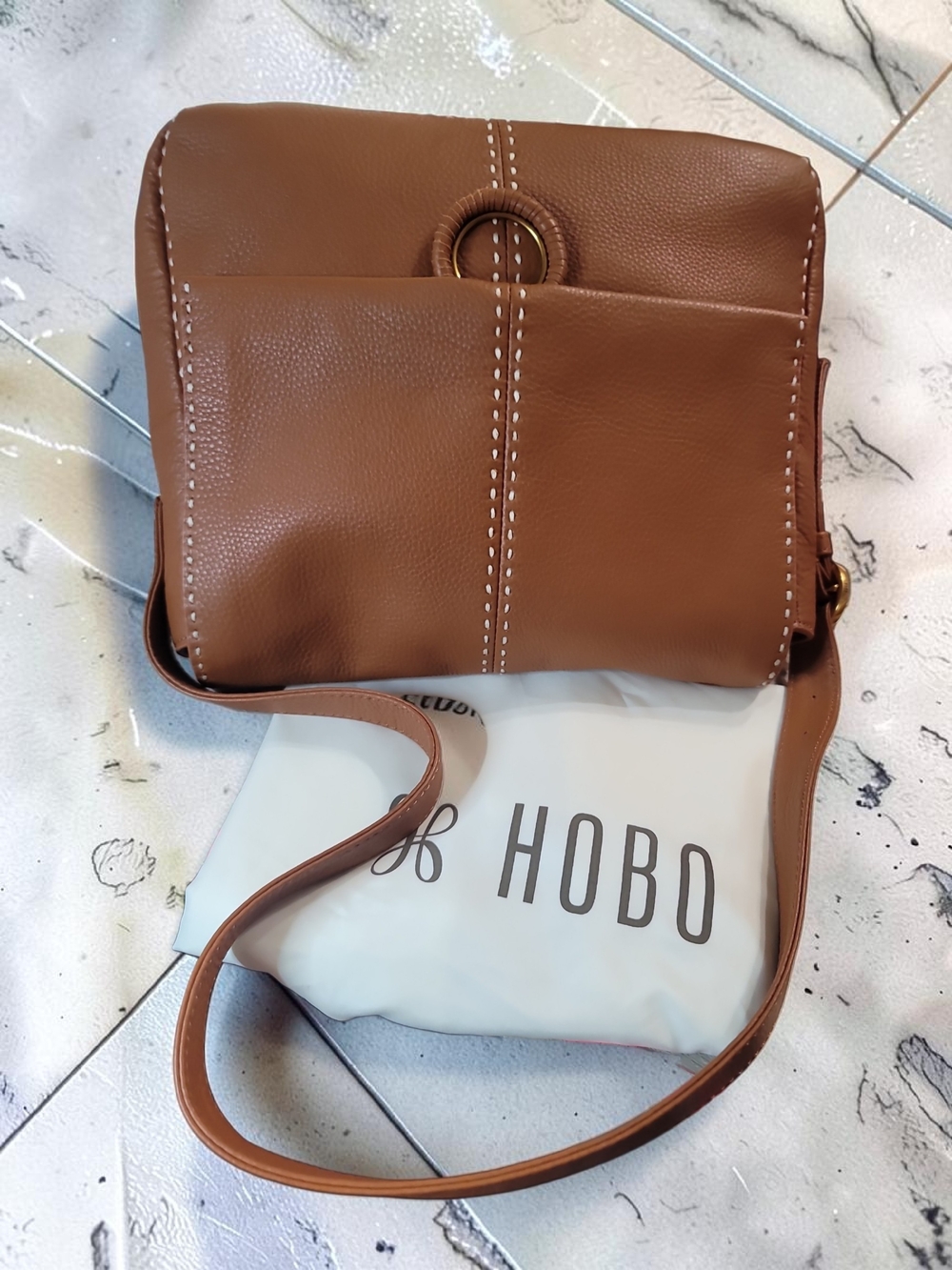 Hobo Austin Tan Leather Shoulder Bag Like New With Dustbag - Picture 8 of 12